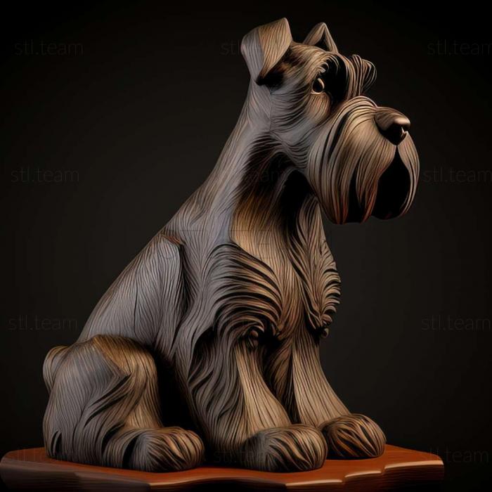 3D model Zwergschnauzer dog (STL)